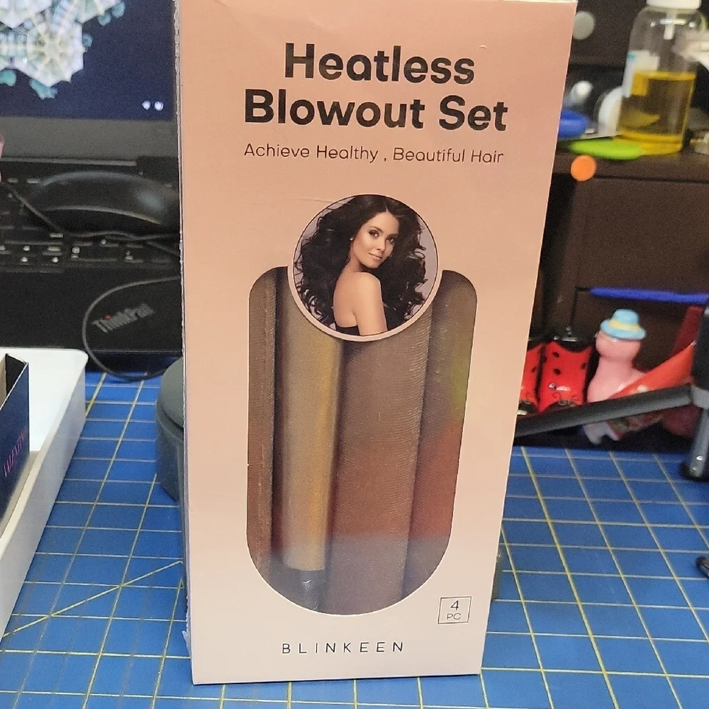 Blinkeen Heatless Blowout 4 Piece Set New Sealed Box
